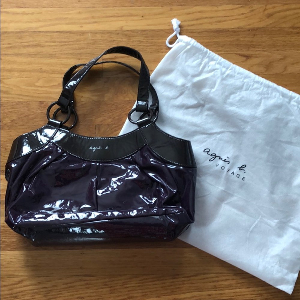 Agnes B. Vinyl Shoulder Bag